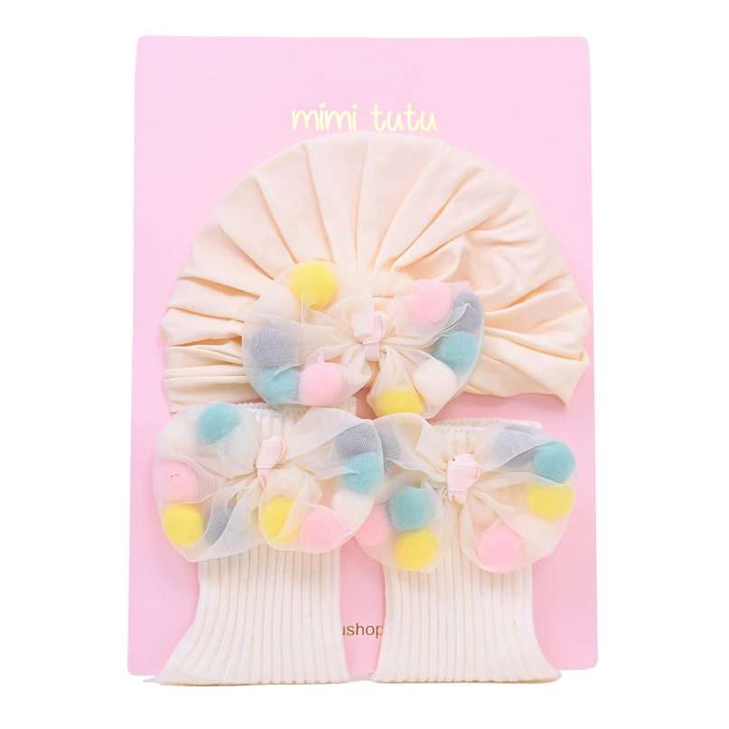 Ivory Multicolor Bow Gift Set