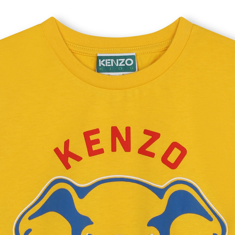 kenzo-k60357-536-kb-Yellow Logo T-Shirt