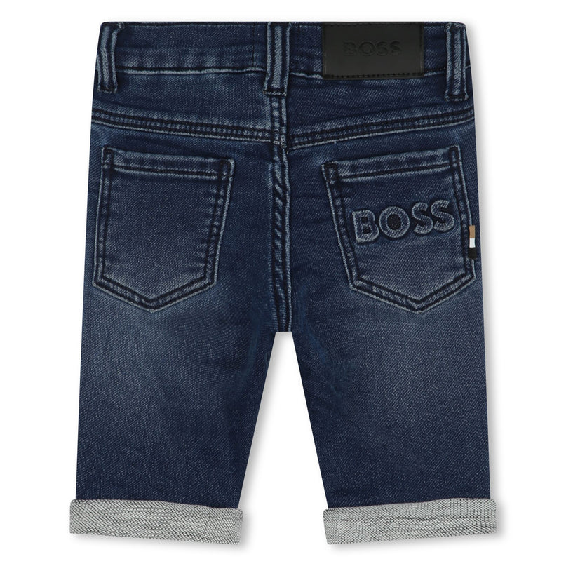 boss-j50585-z07-bb-Blue Denim Shorts