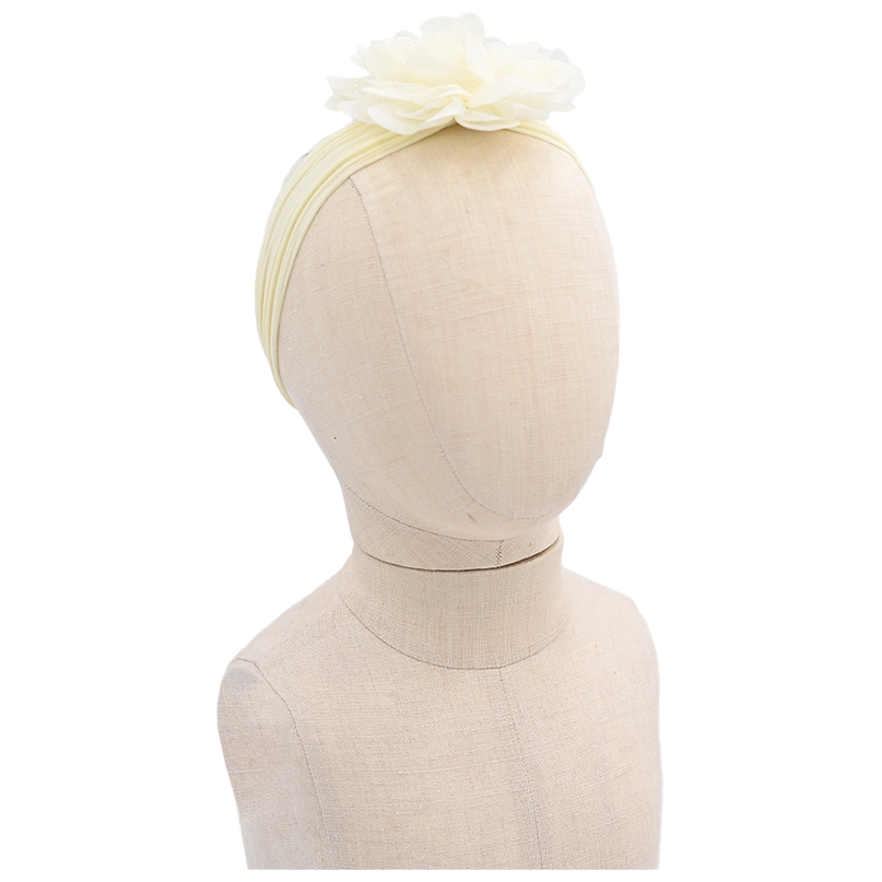 Cream Glistening Flower Headband