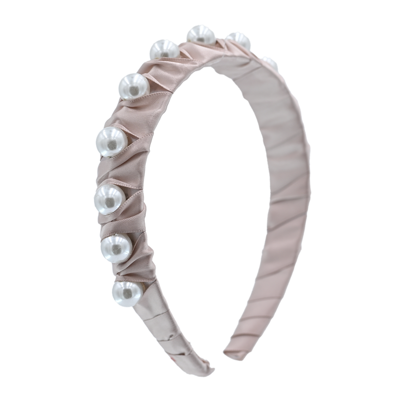 Mauve Pearl Studded Headband