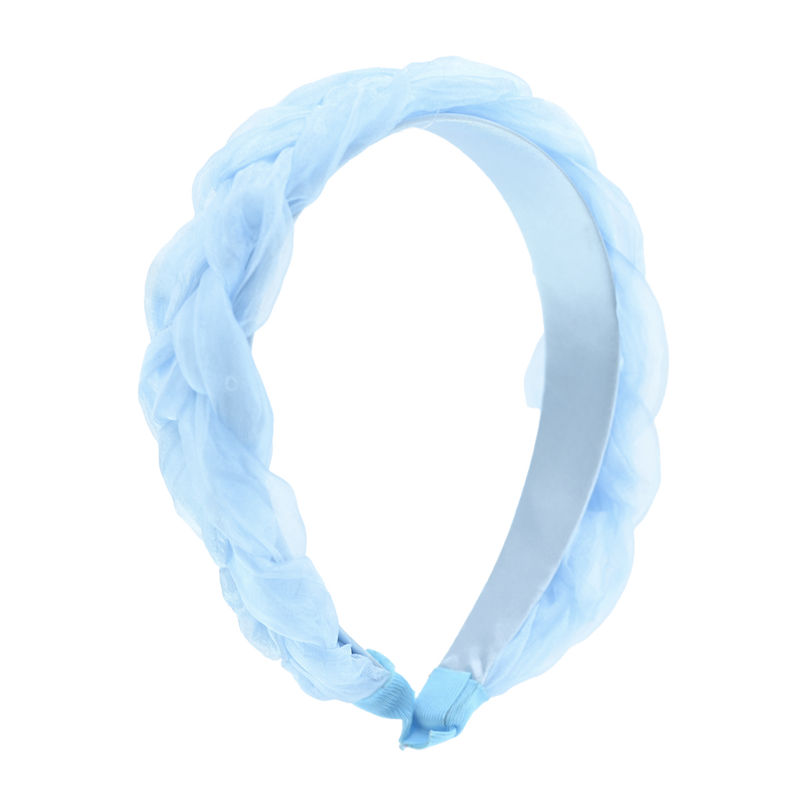 Light Blue Braided Tulle Headband