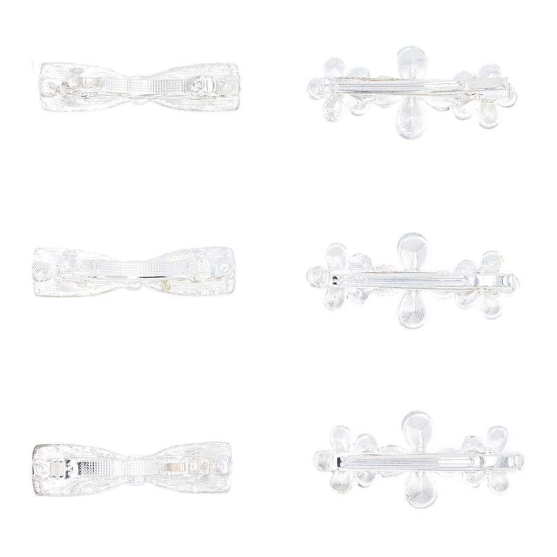 Crystal Bow & Daisy Hairclip Set