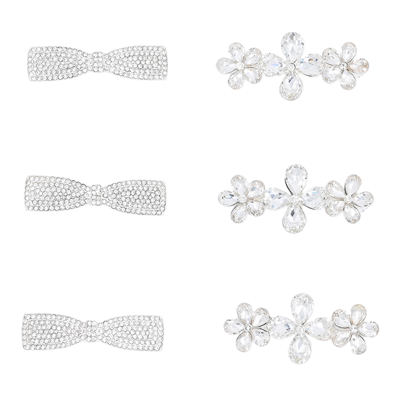 Crystal Bow & Daisy Hairclip Set