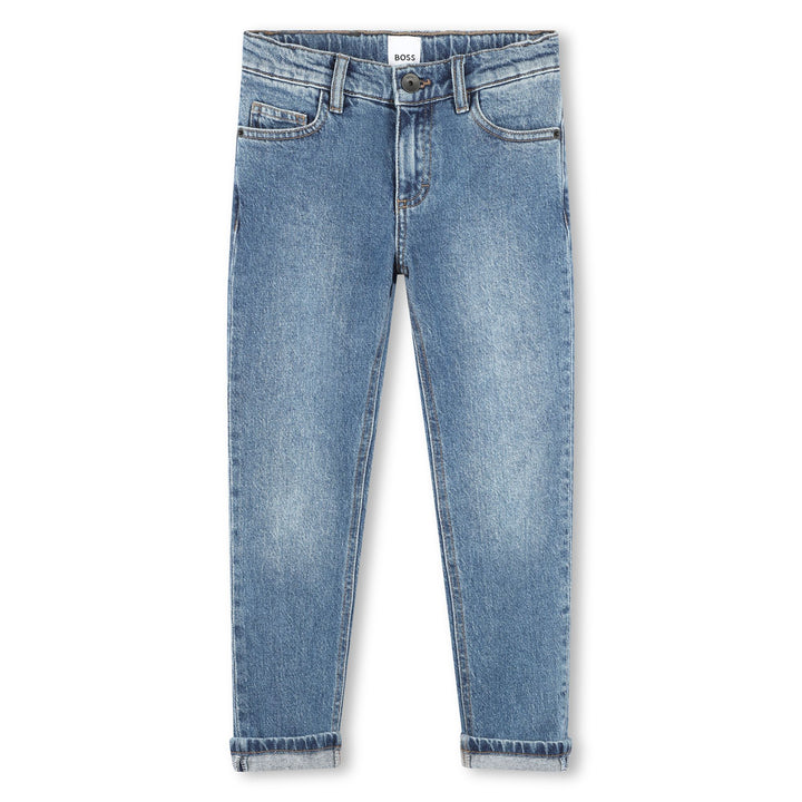 boss-j50687-z25-kid boy-Blue Regular Fit Jeans denim pants