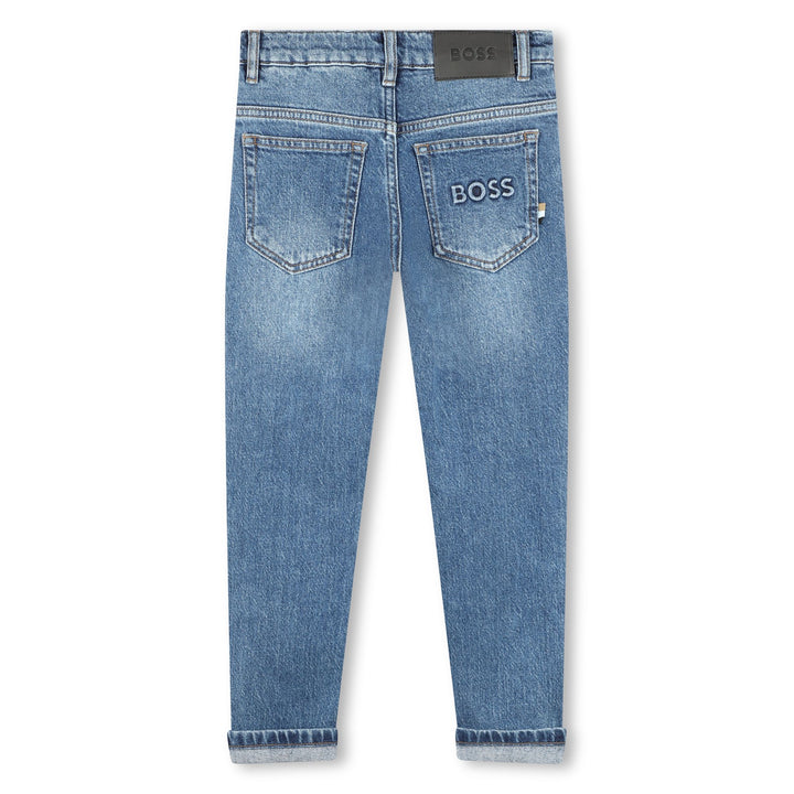 boss-j50687-z25-kid boy-Blue Regular Fit Jeans denim pants