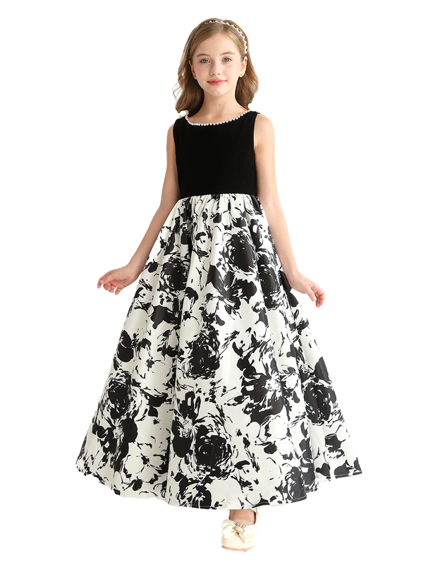 Black and White Abstract Dalmeny Dress