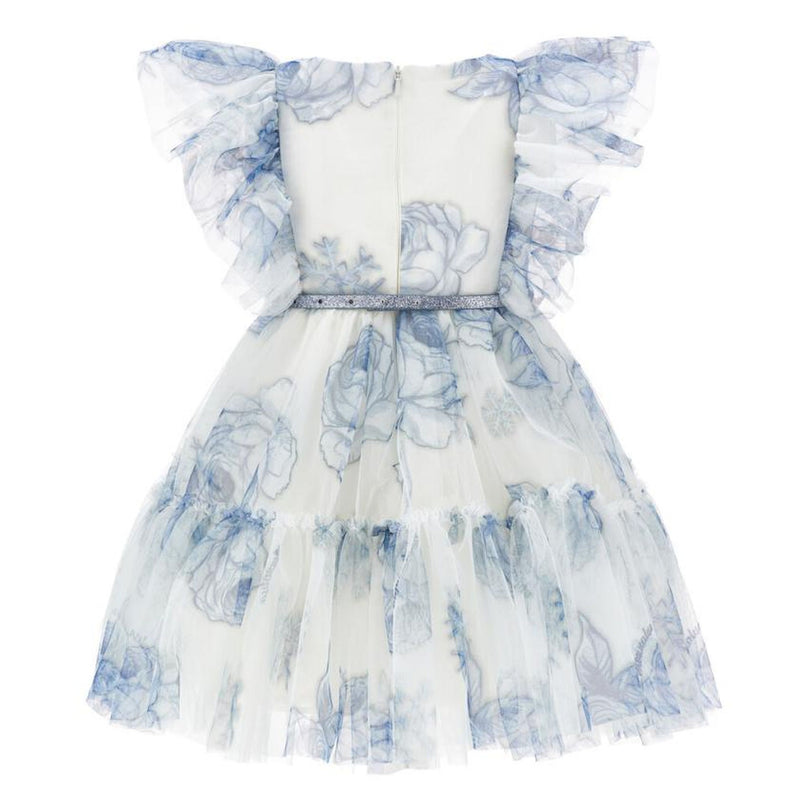 Monnalisa-Dress-11D914-4662-0156-Tulle Ro Tulle Rose Di Ghiaccio - Panna+Blu