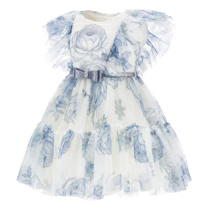 Monnalisa-Dress-11D914-4662-0156-Tulle Ro Tulle Rose Di Ghiaccio - Panna+Blu