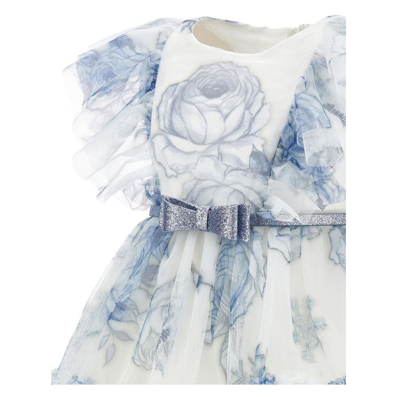 Monnalisa-Dress-11D914-4662-0156-Tulle Ro Tulle Rose Di Ghiaccio - Panna+Blu