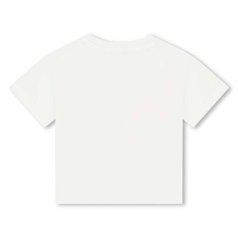 kenzo-k60169-12p-bg-Ivory Elephant Logo T-Shirt