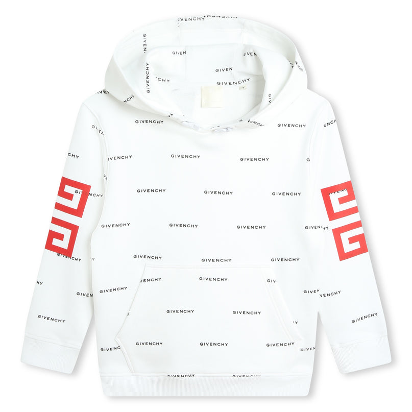 givenchy-h30151-n50-kb-White & Black Hooded Sweatshirt