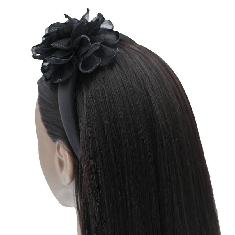 Mimi Tutu-MTHB52006-Black-Flower Headband