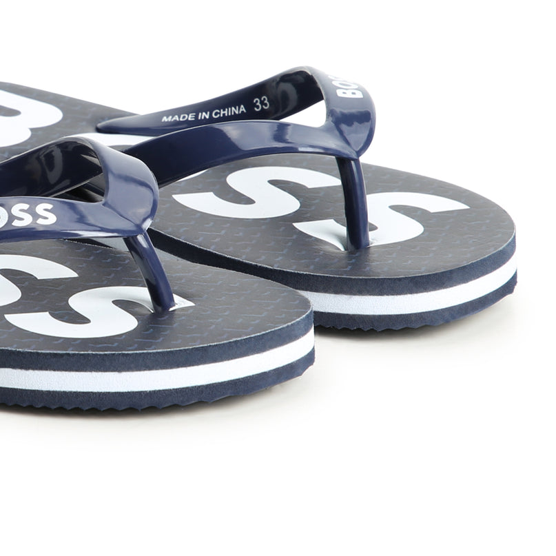 boss-j50850-849-kb-Navy Logo Flip Flops