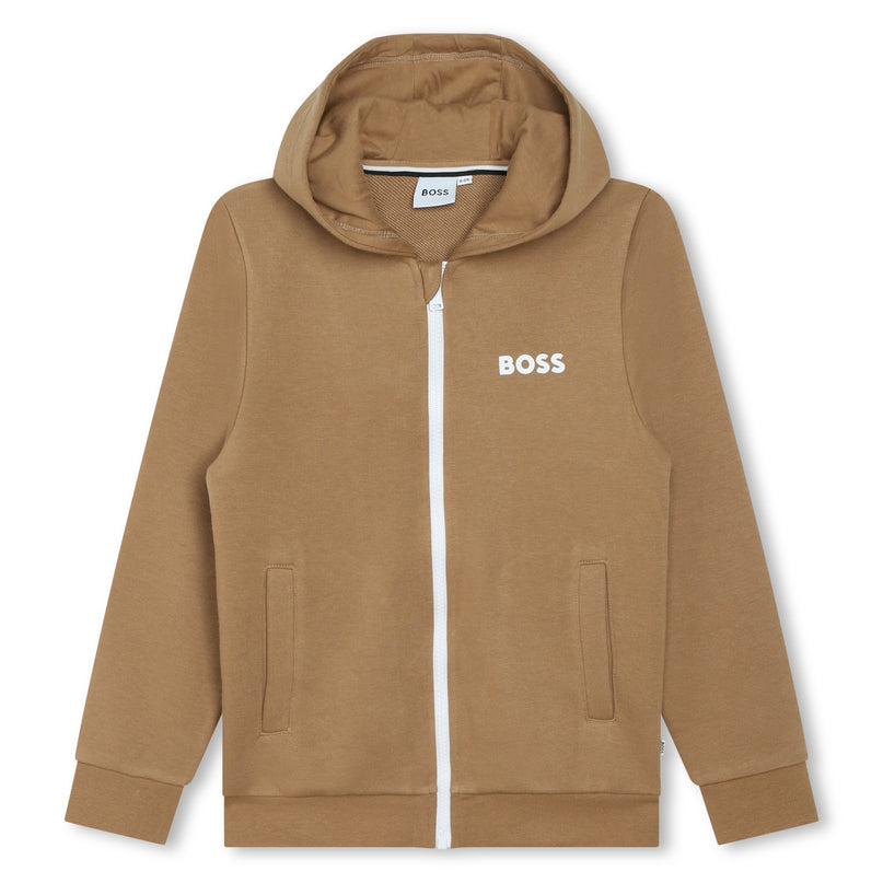 boss-j50700-269-kb-Brown Zip-Up Sweatshirt