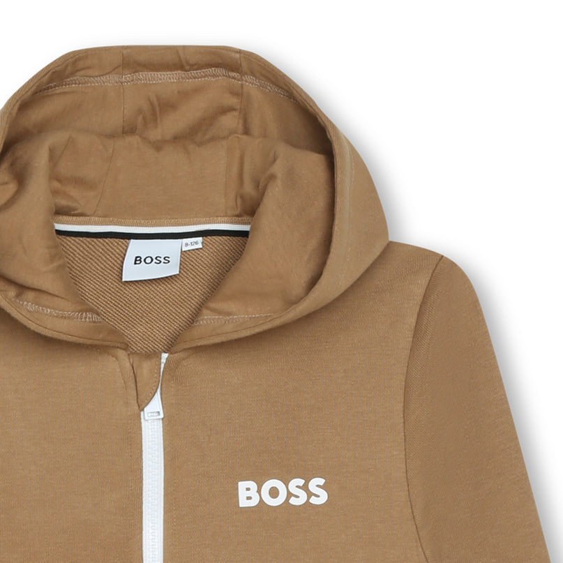 boss-j50700-269-kb-Brown Zip-Up Sweatshirt