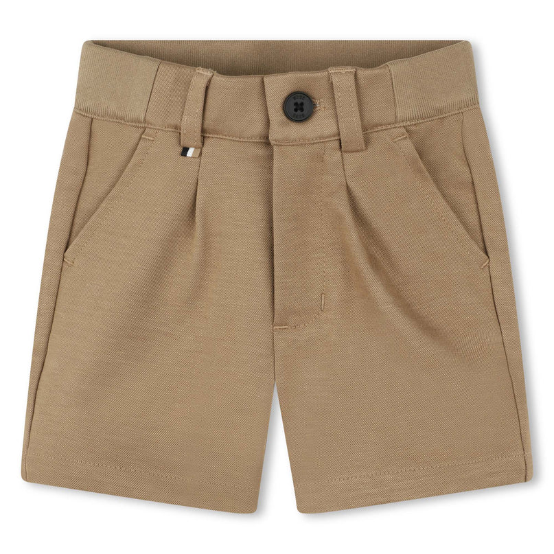 Brown Formal Chino Shorts