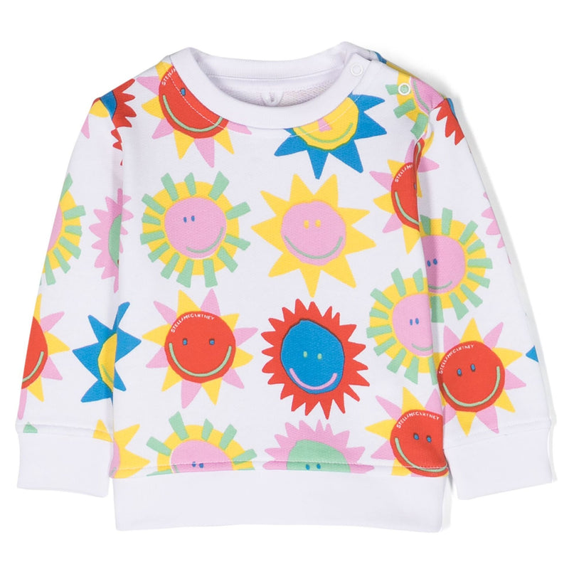 stella-White Graphic Sun Sweatshirt-tu4120-z1813-100mc