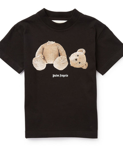 palm-angels-pbaa003c99jer0051060-Black Cotton Bear T-Shirt