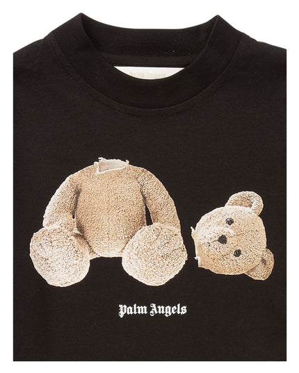 palm-angels-pbaa003c99jer0051060-Black Cotton Bear T-Shirt