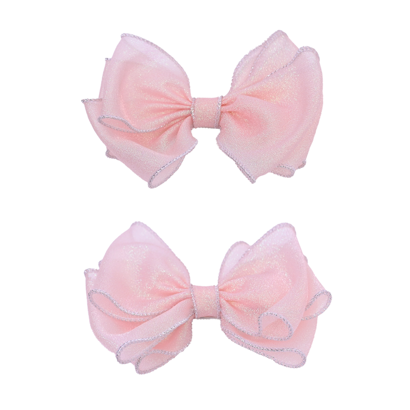 Shimmering Bow Hairclip Set