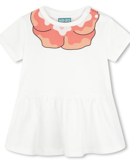 kenzo-k60117-12p-bg-White Cotton Dress