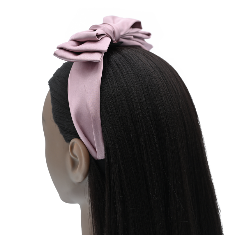 Mauve Satin Ribbon Headband