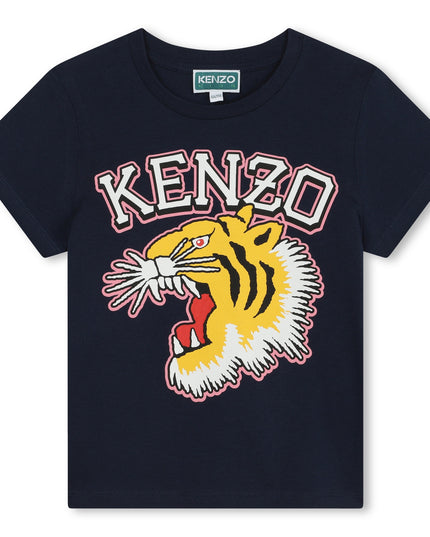 kenzo-k60264-84a-kg-Navy Logo T-Shirt