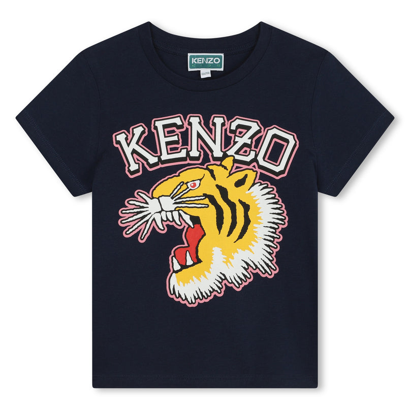 kenzo-k60264-84a-kg-Navy Logo T-Shirt