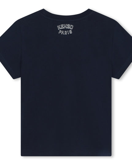 kenzo-k60264-84a-kg-Navy Logo T-Shirt