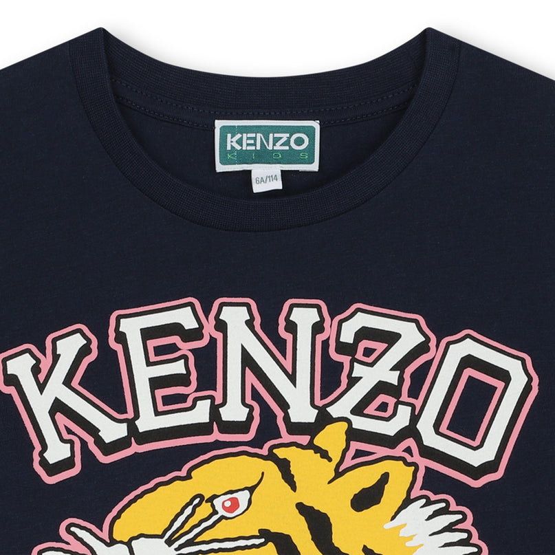 kenzo-k60264-84a-kg-Navy Logo T-Shirt