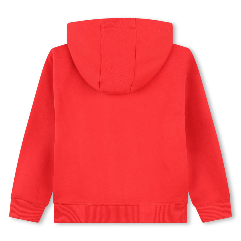 hugo-g00030-990-kb-Red Zip Up Hoodie