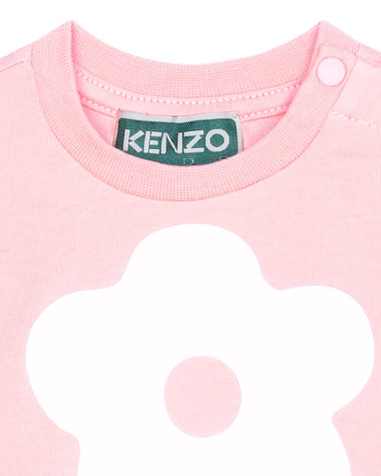 kenzo-k60115-46t-bg-Pink Cotton Dress