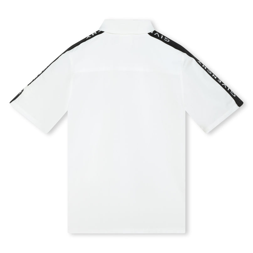 givenchy-h30115-10p-kb-White Zip Up T-Shirt