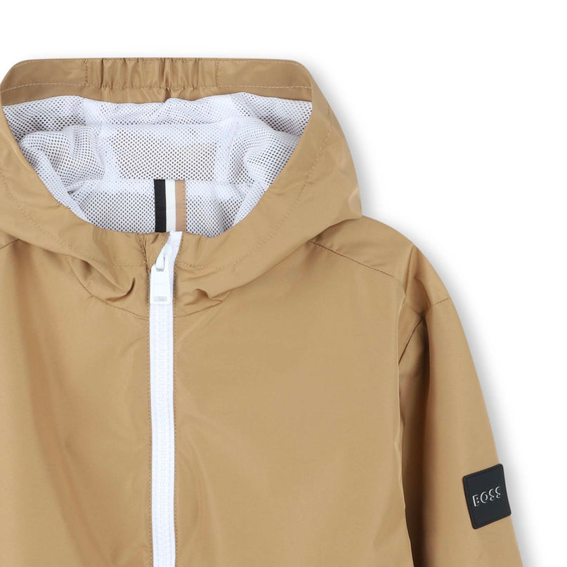 boss-j50740-269-kb-Brown Hooded Windbreaker