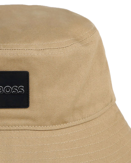 Beige Box Logo Bucket Hat