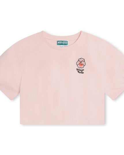 kenzo-k60271-46t-kg-Pink Cotton T-Shirt