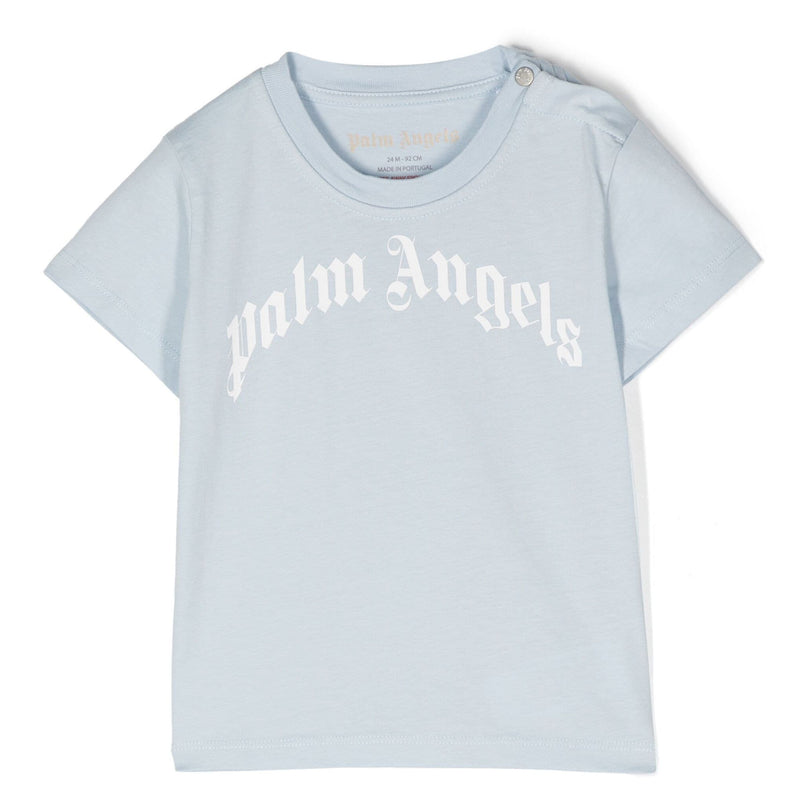 palm-angels-pbxb001s24jer0024101-Light Blue Logo T-Shirt