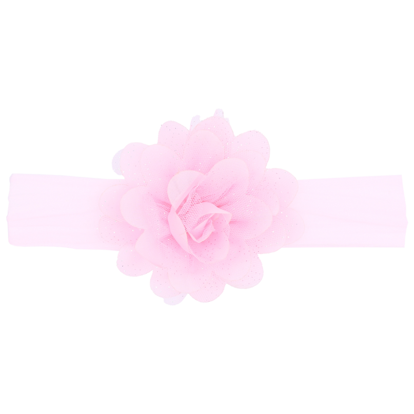 Pink Glistening Flower Headband