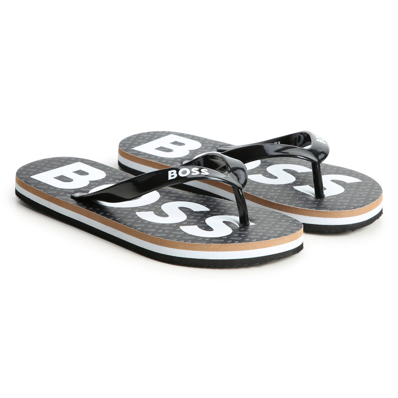 boss-j50850-09b-kb-Black Logo Flip Flops