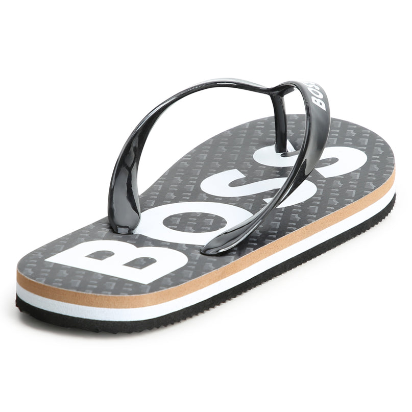 boss-j50850-09b-kb-Black Logo Flip Flops