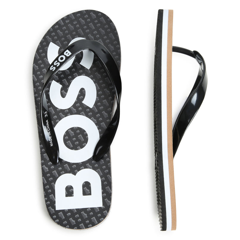 boss-j50850-09b-kb-Black Logo Flip Flops