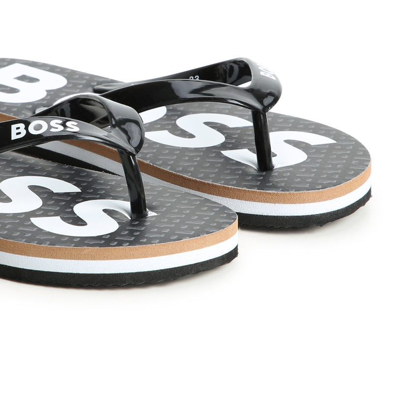 boss-j50850-09b-kb-Black Logo Flip Flops