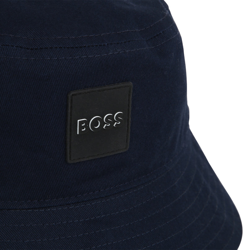 Navy Box Logo Bucket Hat