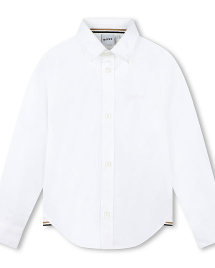 boss-j50694-10p-kb-White Long Sleeves Shirt