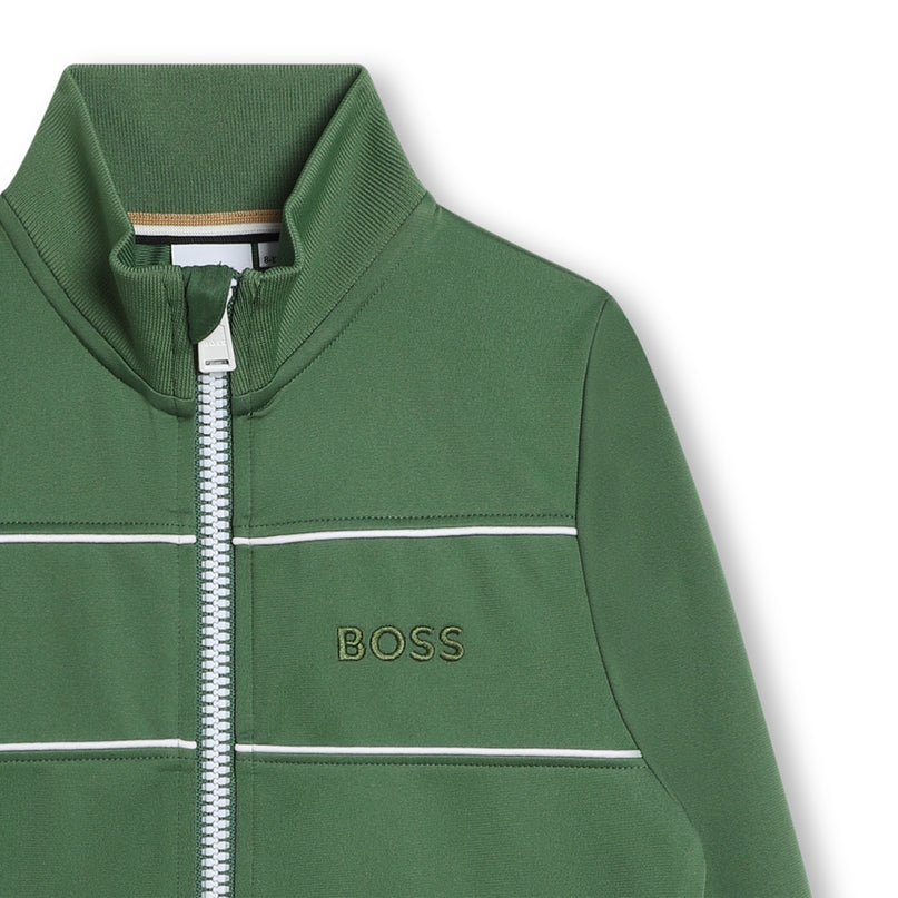 boss-j50699-651-kb-Green Logo Zip Up Sweatshirt