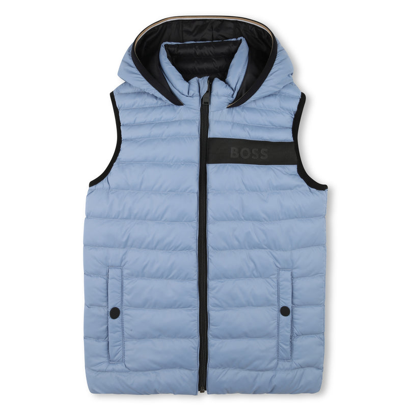 BOSS-J51234-049-MEDIUM GREY-PUFFER JACKET SLEEVELESS