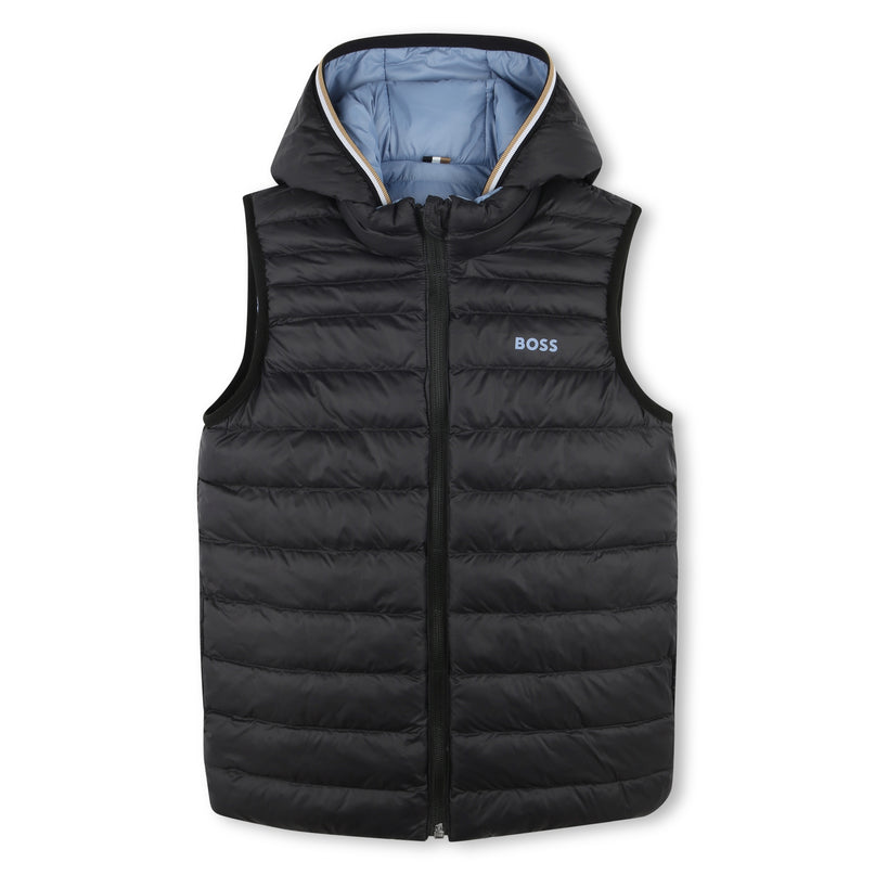 BOSS-J51234-049-MEDIUM GREY-PUFFER JACKET SLEEVELESS