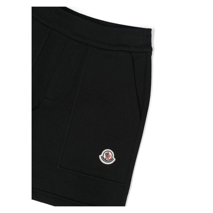 moncler-j1-954-8h000-14-809ag-999-Black Logo Sweat Shorts
