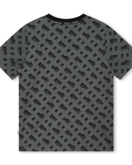 boss-j50731-09b-kb-Black Monogram Pattern T-Shirt